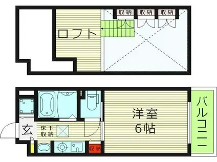 エステムコート大阪城前・OBPリバーフロント(1K/7階)の間取り写真