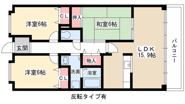 リーフマンショングロリアス(3LDK/4階)の間取り写真