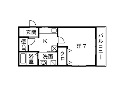 COLINA(1K/1階)の間取り写真