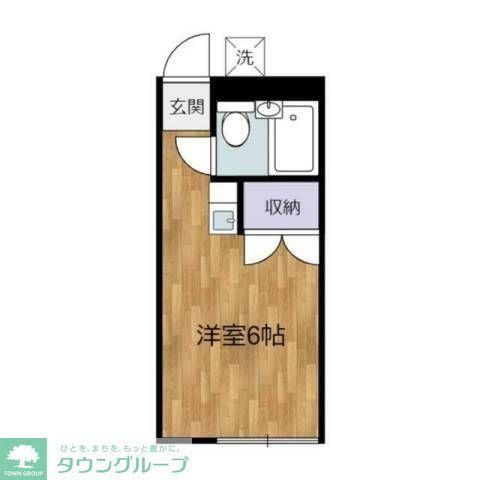 美しの森ハウスB(ワンルーム/2階)の間取り写真
