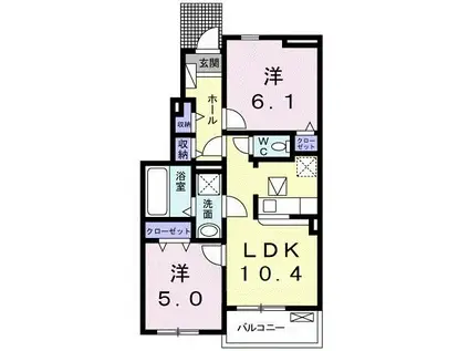 グレイス レジデンス(2LDK/1階)の間取り写真