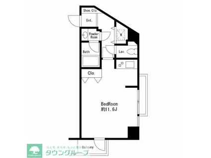 プライムアーバン麻布十番(1K/10階)の間取り写真