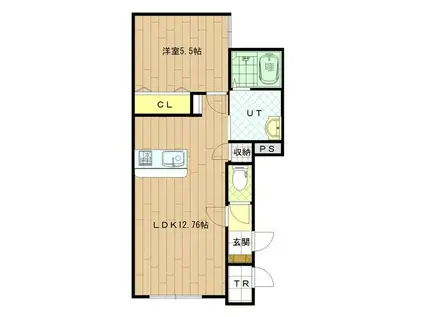 コスモKITANO(1LDK/1階)の間取り写真