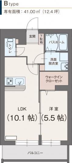 ピーノ湘南(1LDK/3階)の間取り写真