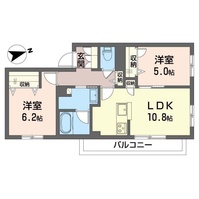 ランポポ コティ ガンダ(2LDK/1階)の間取り写真