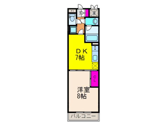 サンロイヤルスミ(1DK/1階)の間取り写真