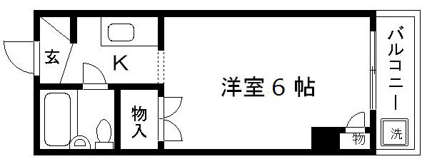 DAISY COURT(1K/5階)の間取り写真