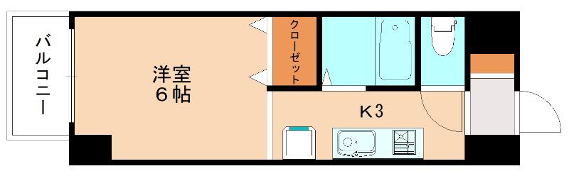 パークハイツ片野(ワンルーム/3階)の間取り写真