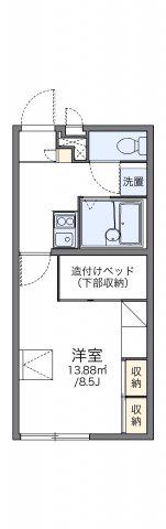 レオパレスエンゼル(1K/1階)の間取り写真