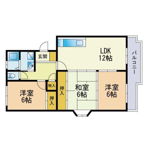 レークサイドパーク2(3LDK/3階)の間取り写真