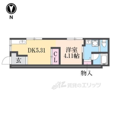 FUKUIBUNKA&TRUNK(1DK/2階)の間取り写真
