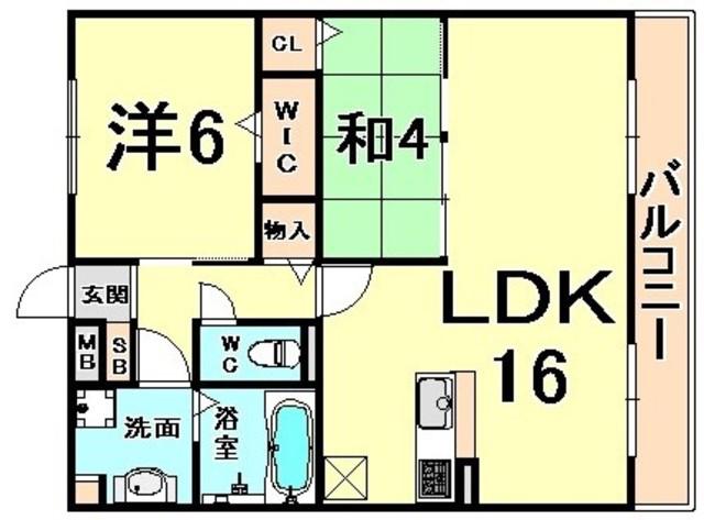 CASAIMAKITADISTELLA(2LDK/3階)の間取り写真