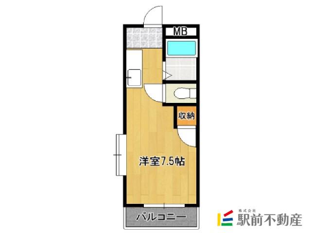 ドリームハウス(1K/2階)の間取り写真