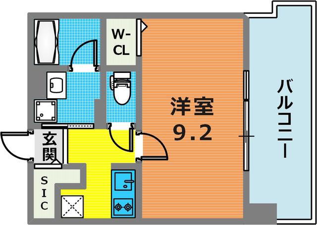 OTOWA神戸元町(1K/12階)の間取り写真