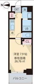 セレーナ江北(1K/6階)の間取り写真