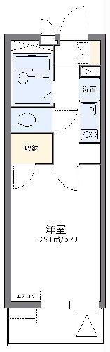 レオパレススマイルハウスK&K(1K/3階)の間取り写真