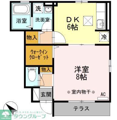 ボナール鎌倉(1DK/1階)の間取り写真
