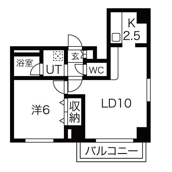 セリオールワン(1LDK/4階)の間取り写真