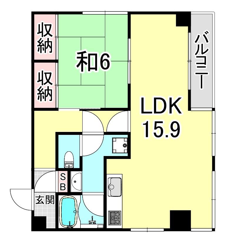 HIJIRI.BLD(1LDK/3階)の間取り写真