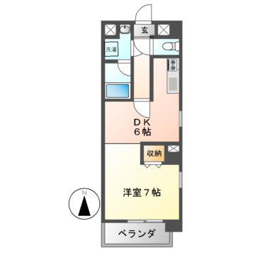 三高ANNEXBLD(1DK/4階)の間取り写真