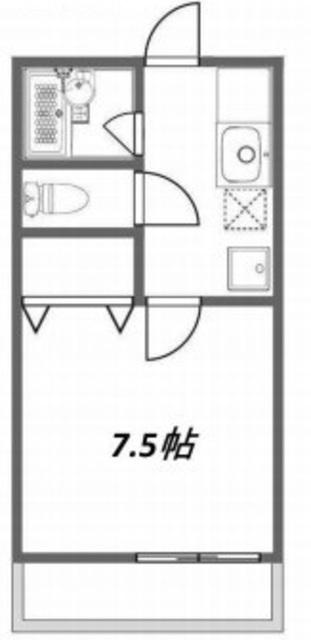 ラ ジェルス アオト(1K/2階)の間取り写真
