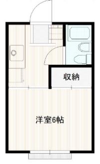 ハイツ榎本(1K/2階)の間取り写真