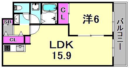 エトワール21(1LDK/5階)の間取り写真
