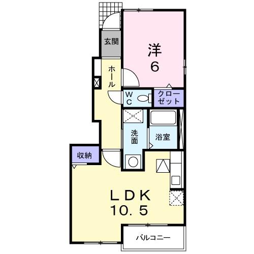 ファインブリーズ(1LDK/1階)の間取り写真