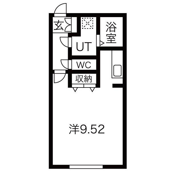 BRANCHE本陣(ワンルーム/3階)の間取り写真