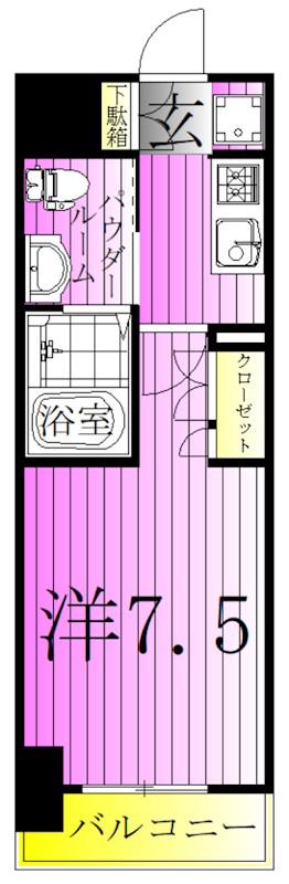 LA DOUCEURお花茶屋I(1K/2階)の間取り写真
