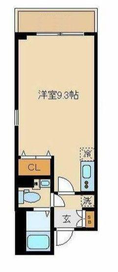 フローラ南烏山(ワンルーム/3階)の間取り写真