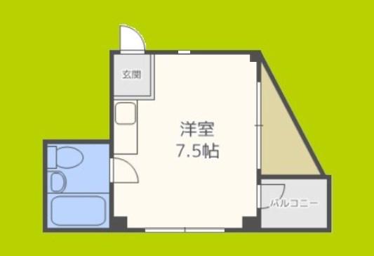 プレアール松虫(ワンルーム/1階)の間取り写真