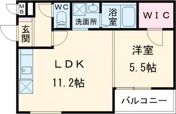 ソレイユ百舌鳥III番館(1LDK/3階)の間取り写真
