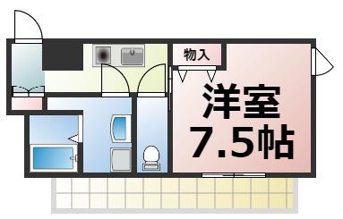 ラシーヌ玉造(1K/3階)の間取り写真