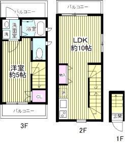 チェスナッツ蒲田(1LDK/1階)の間取り写真