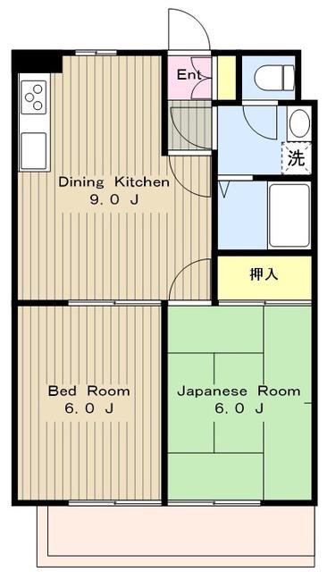 ガーデンハイム相生(2DK/3階)の間取り写真