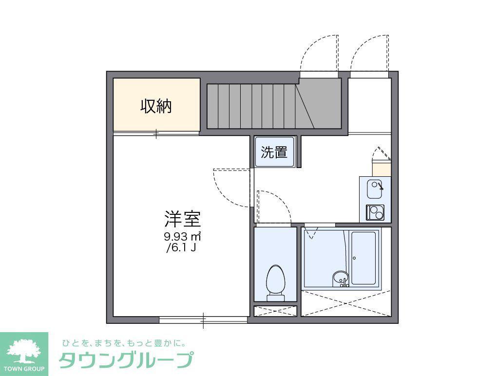 レオパレス扇(1K/1階)の間取り写真