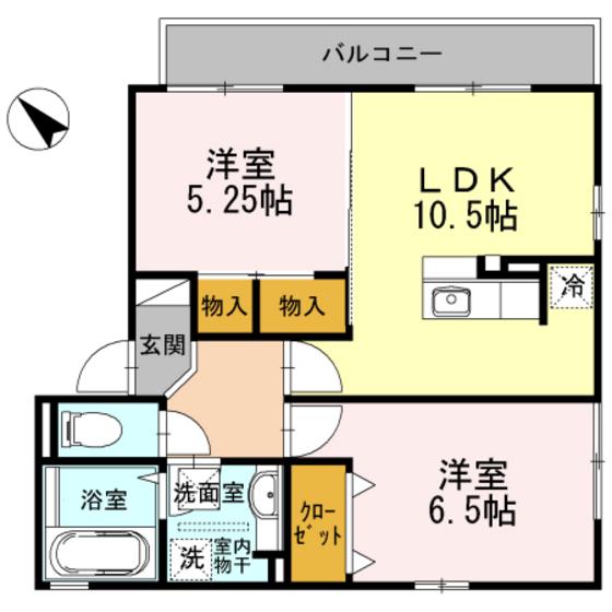 ネクサス(2LDK/1階)の間取り写真