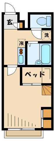 レオパレスグリーン(1K/2階)の間取り写真