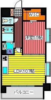 グラン・ジュベール(1LDK/6階)の間取り写真