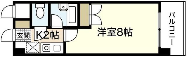 CALM落合(1K/3階)の間取り写真