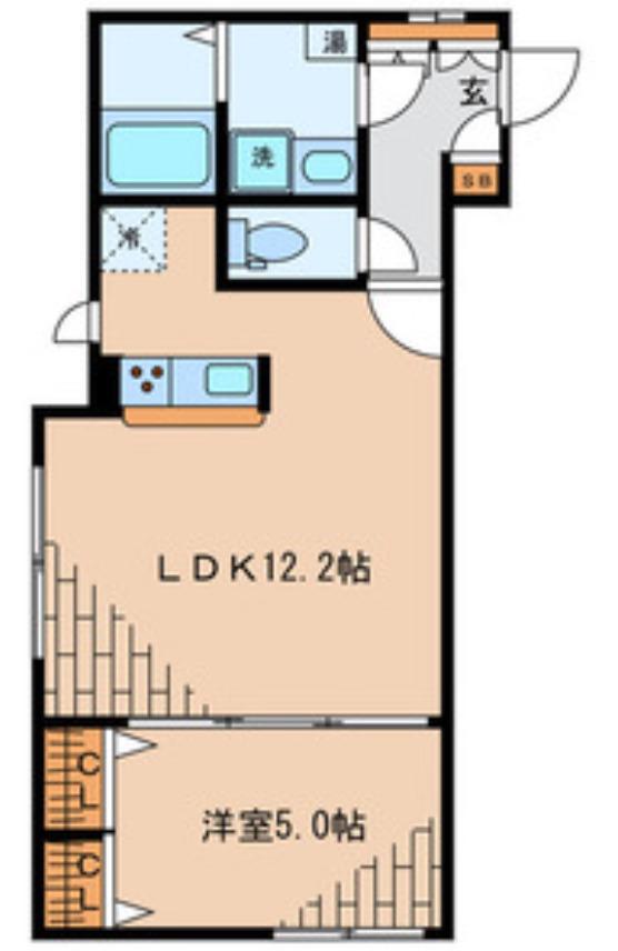 LAPIS本駒込(1LDK/4階)の間取り写真