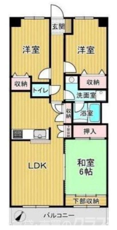 サンシティ泉ヶ丘(3LDK/2階)の間取り写真