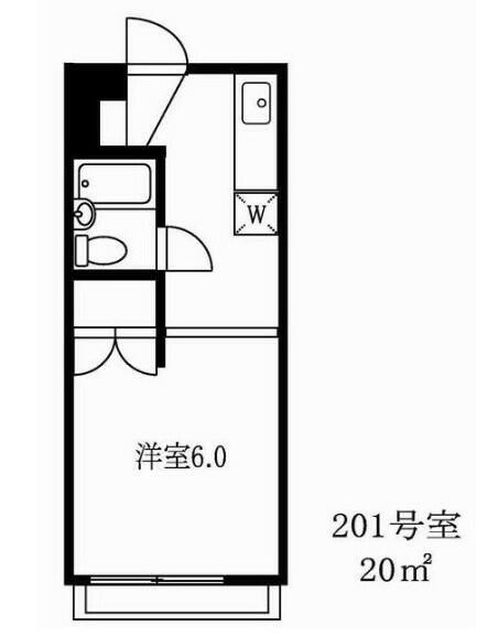 メゾンブランシェ(1K/2階)の間取り写真
