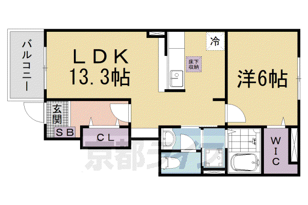 アクアビューIII(1LDK/1階)の間取り写真