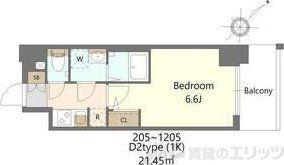 S-RESIDENCE上新庄BEAT(1K/10階)の間取り写真