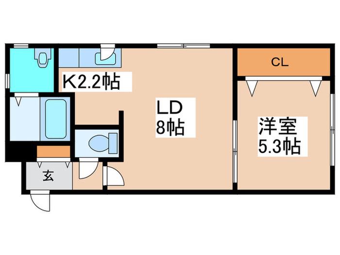 NEW WORLD(1LDK/3階)の間取り写真