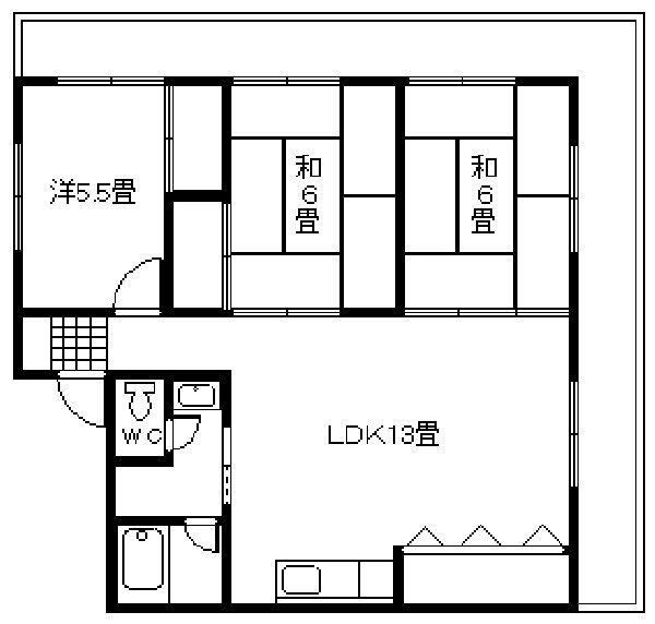 ハイム浜島(3LDK/3階)の間取り写真