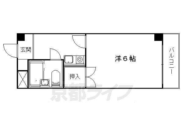 メゾン村上II(1K/3階)の間取り写真