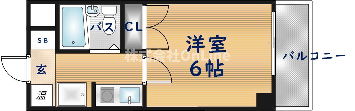 リバティライフ(1K/3階)の間取り写真